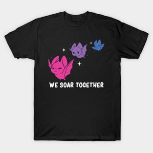 Bisexual Pride Flag Cute Bisexuality Bi Bat T-Shirt